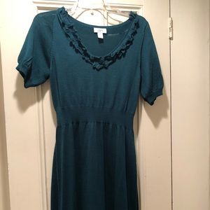 LOFT Sweater Dress - Emerald, EUC, Size Medium